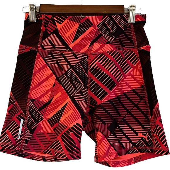PUMA BE BOLD GRAPHIC COMPRESSION WORKOUT SHORTS PINK BLACK SIZE MEDIUM - Picture 1 of 12